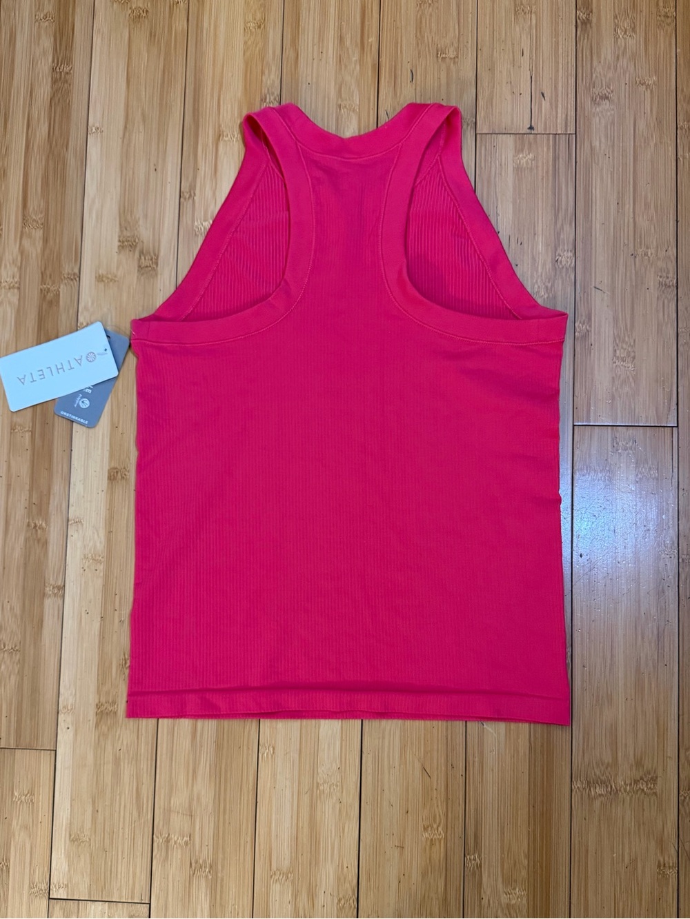 NWT Athleta Renew Seamless Racerback Tank Pink Size L - Picture 4 of 14